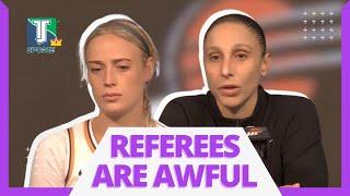 Diana Taurasi and Sophie Cunningham REACT to officiating in the Mercury's HOME LOSS to Aces