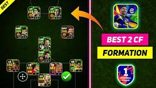 Top 7 Best 2 CF Custom Formations In eFootball 2025 Mobile | Best Custom Formation In eFootball 2025