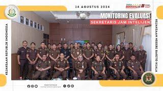 Monitoring dan Evaluasi Sekretaris JAM Intelijen Kejaksaan RI