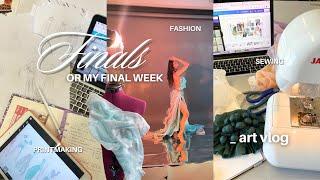 art/fashion vlog: finals week as an art college student