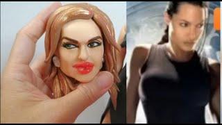 How to make Angelina Jolie from clay/ 安吉丽娜·朱莉 面人制作/caricature sculpture