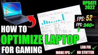 How to Optimize ANY Laptop For Gaming & Performance! Boost FPS & Fix Lag | 2022
