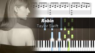 Taylor Swift - Robin - Accurate Piano Tutorial with Sheet Music