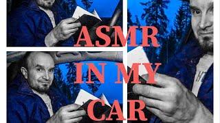 ASMR IN MY CAR(TAPPING, NO TALKING.)