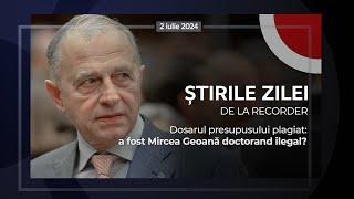 2 IULIE 2024. Dosarul presupusului plagiat: a fost Mircea Geoană doctorand ilegal?