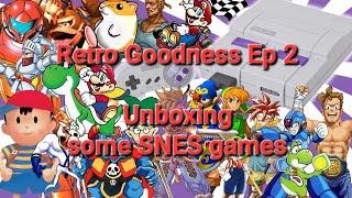 Retro Goodness Ep 2 SNES games unboxing