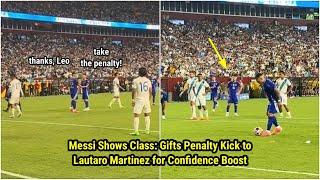 Messi's Unbelievable Gesture: Gives Penalty to Lautaro Martinez to Boost Confidence 🫡