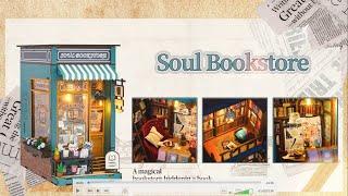 Soul Bookstore DIY Book Nook Kit M2314 Miniature Bookshop Decorative Bookshelf Insert