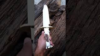 15 inch large stag handle custom Bowie Knife by Ansari Forge #bowieknife #bladesmithing #handmade