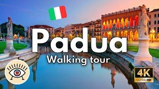 [4K] PADUA Italy  WALKING TOUR with subtitles - "walking tour" - Veneto + ASMR History