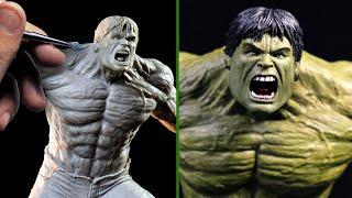 Sculpting THE INCREDIBLE HULK 2008 (Edward Norton) Timelapse