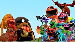 All Smiling Critters Poppy Playtime Chapter 3 Vs All Roblox Bou's Revenge Monsters In Garry's Mod