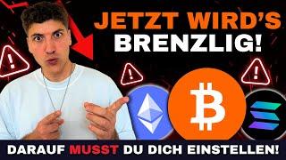 Krypto Korrektur: Vorsicht! Fallen Bitcoin, Ethereum & Solana noch tiefer? ️