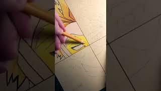 Как нарисовать ястреба из моей геройской академии в аниме стиле #animedrawing #sketch #colorpencil