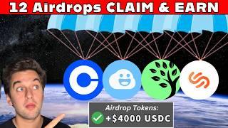 CLAIM & EARN 12 Airdrops Now - COMPLETE GUIDE