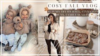 COSY FALL VLOG | AUTUMN TRY IN HAUL, CINNAMON BUNS & FAMILY SUNDAY!