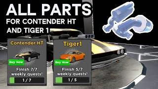 Roblox Drive World | All Parts Location For Contender HT And Tiger1 Quest