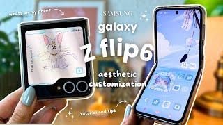 how I make my Samsung Galaxy Z Flip6 cute & aesthetic  whats on my phone, good lock customization