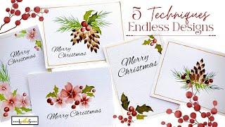 EVERYTHING You Need to Master EASY Endless Christmas Card Possibilities! EASY Christmas Card Ideas!