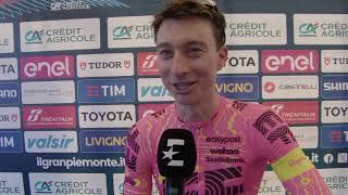 Neilson Powless - Interview at the finish - Gran Piemonte 2024