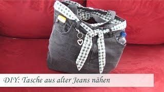 DIY: Einfache Tasche nähen aus einer alten Jeans - Für Nähanfänger