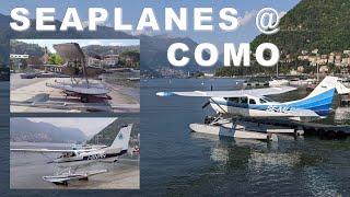 Great SEAPLANE experience at the beautiful Lake Como - Italy - see start & landing inboard