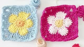 How to Crochet the Red Heart Flower Power Square