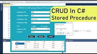 CRUD Operation in C# With SQL Stored Procedure Step by Step | Insert Update Delete Search in C#