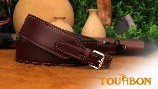 TOURBON Genuine Leather Rifle Shotgun Gun Sling Carrying Shoulder Strap Adjustable 93.5cm