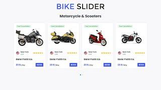 Responsive Bike Slider Using HTML CSS & JavaScript