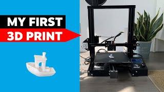 How to use a Creality Ender 3 Pro printer- First print, Cura & Thingiverse