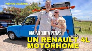 VIAJAN en un RENAULT 4L camperizado por ellos mismos ¿Por qué viajar QUITA PENAS? @viajarquitapenas