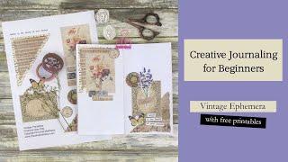 Creative Journaling for Beginners: Vintage Page Layout
