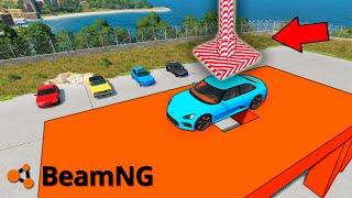 Press against the car over the propost | BeamNG Drive | BimTestCrash