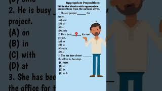 Preposition//Prepositions in English Grammar//Gap Filling. #viralshorts
