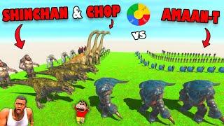 SHINCHAN and CHOP vs AMAAN-T but with LUCKY SPIN BATTLES in Animal Revolt Battle Simulator