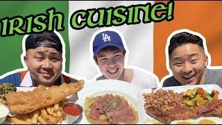 WHAT ARE THE BEST IRISH FOOD DISHES?! Corned Beef, Guinness, Pub Food! | Fung Bros