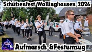 Schützenfest Wallinghausen 2024 - Aufmarsch der Vereine und Festumzug