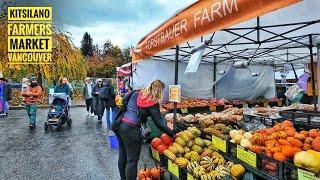 Vancouver Walk  - Kitsilano Farmers Market (Narrated)