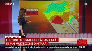 Furtuni puternice după caniuclă, în mai multe zone din ţară