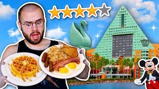 I Only Ate 4-STAR Disney Hotel ROOM SERVICE for 24 HOURS! Swan and Dolphin Resort REVIEW