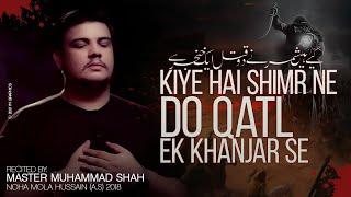 Kiye Hai Shimr Ne Do Qatl Ek Khanjar Se | Syed Mohammad Shah | Nohay 2018
