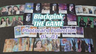 [Unboxing] BLACKPINK - The Game Photocard Collection (01 to 03) with various POBs