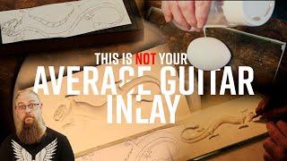 Epic 3D Dragon Inlay Begins! | Sculpting a Fretboard Like Never Before