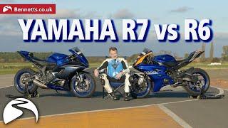 Yamaha R7 vs R6 | Head-to-head on track