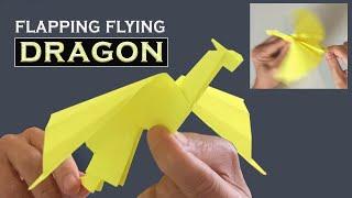 How to make a cool Paper Flapping Dragon || Origami Dragon Flap to Fly 2020