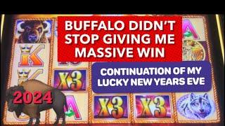 BUFFALO GOLD GOOD AS JACKPOT HANDPAY 3 OF 3x SUNSETS