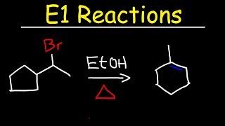 E1 Reaction Mechanism With Alcohol Dehydration & Ring Expansion Problems