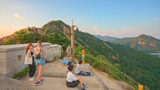 Downhill Walking Mountain in Seoul to the City | Korea Travel Guide 4K HDR