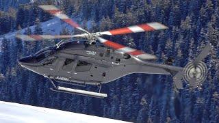 Luxurious Bell 429 helicopter landing & takeoff at Courchevel LFLJ | #helicopter